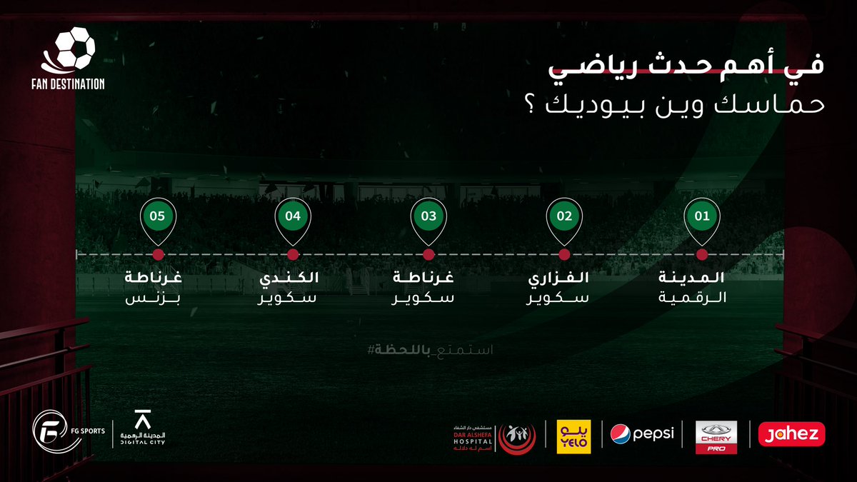 Fan_Destination's tweet image. التنافس.. والتشجيع.. والحماس 
ينقصها حضورك! 🤩
عيشها و #استمتع_باللحظة 🏆