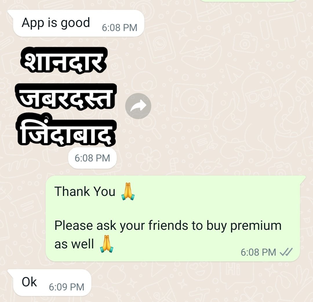 1992gaurav's tweet photo. When a user says - 'App is good' - it feels good!

But when a paid user says - 'App is good' - Din ban jaata hai boss 😀😀

Have you purchased Kaagaz Premium yet 😀🙈? #startup #Entrepreneurs https://t.co/bbDF2c9oIS