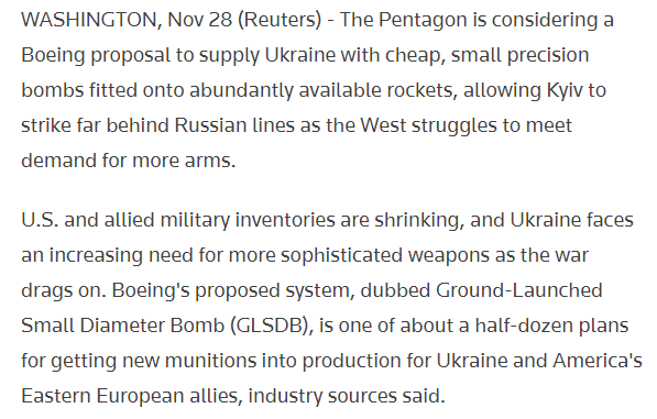 [情報] 美國認真考慮軍援GLSDB給烏克蘭