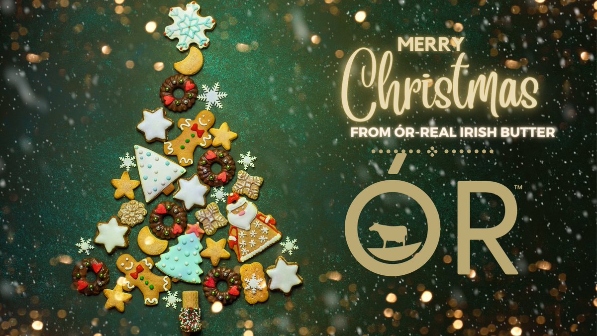 oririshbutter's tweet photo. Happy Christmas to all from the Ór-Real Irish Butter &amp; North Cork Creameries team.   Wishing all our customers, suppliers and community a happy and traditionally tasty Christmas!   
#northcorkcreameries #órbutter #realirish #grassfed #ireland #irishdairy https://t.co/h5oERoGdQj