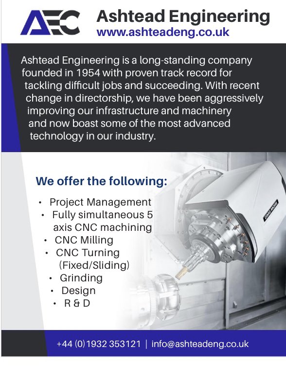 AshteadCompany's tweet photo. We recently featured in @emeoutlookmag Issue 50. #engineering #manufacturing #randd #design #projectmanagement https://t.co/aKmEv8FXz4