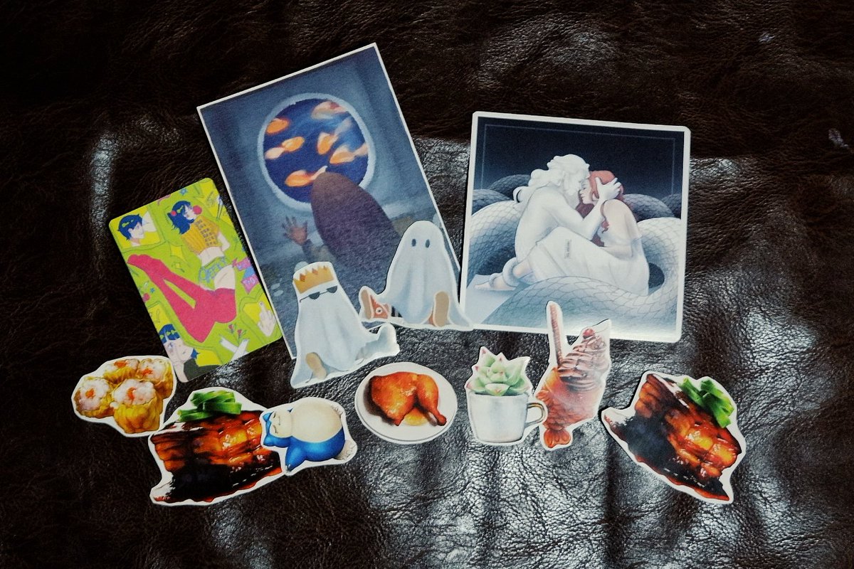 lntpblk's tweet photo. My humble #CebuLitfest2022 Haul. Very small cause I was pretty much stuck in either our booth or Leona's bc that crowd!

Artists:
@ruemiii 
@byelledritch 
@ArtofYorugami 

and @/balangawa over on IG!
Check them out and give them a follow! https://t.co/2mYTk8YXeZ