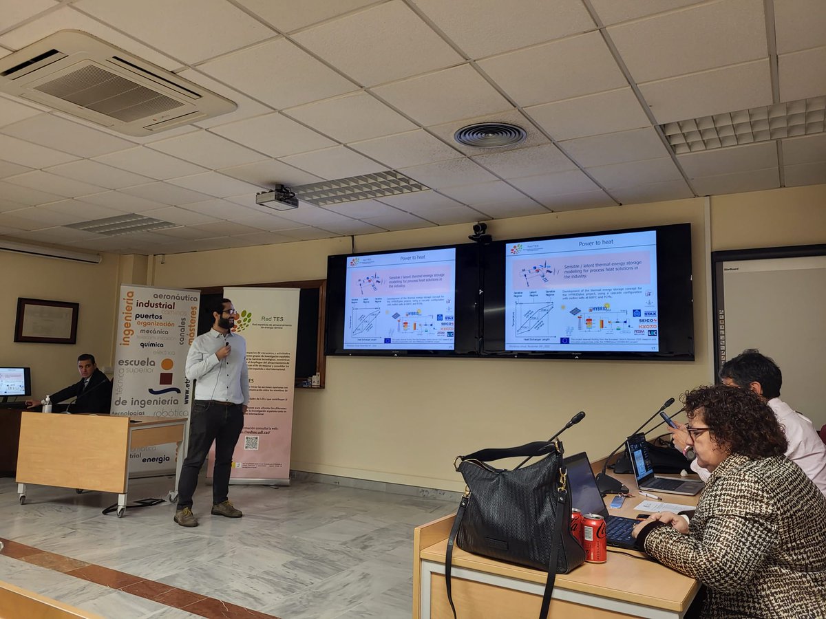 HYBRIDplus_EU's tweet photo. Last Thursday an internal workshop for members of the Thermal Energy Storage Network #RedTES was held at @unisevilla. The workshop was attended by #HYBRIDplus Coordinators Cristina Prieto and Anton Lopez who presented our project that is perfectly in line with the #RedTES network https://t.co/L4Kn1K0zHy