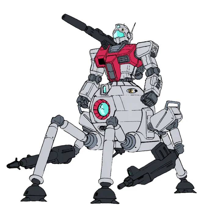 陸戦用GMボール(もしくはジムール・キャノン)。#ガンダム#GM#ボール 