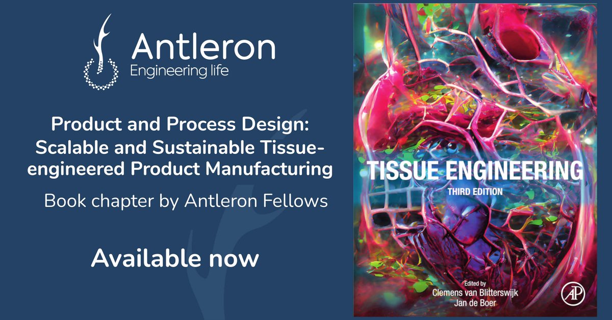 The 3rd edition of the Tissue Engineering Handbook is out! Our colleagues contributed to the chapter Product and process design: scalable and sustainable tissue-engineered product manufacturing. Read now 👉 bit.ly/3L4IULR #tissueengineering #bioprocesses #atmp