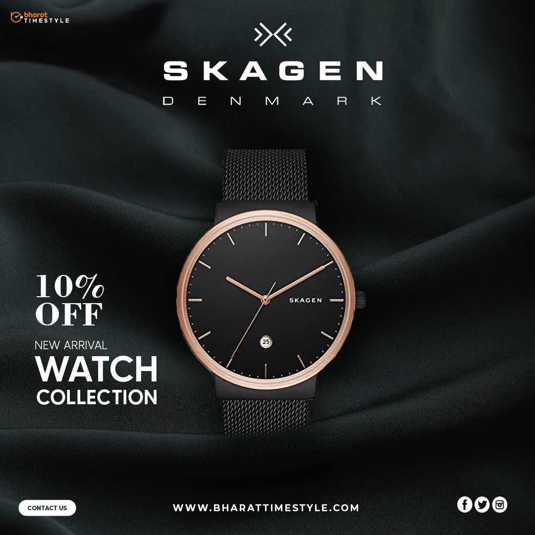 Bharattimestyle's tweet photo. Looking for skagen watch online in India??? 🤔

Shop for the best skagen watch from our collection of exclusive products at discounted prices! ⌚

Visit our website for more information. Link in our bio 👆🏻

#bharattimestyle
#menswear #mensfashion #womenswear #womensfashion #style https://t.co/XidWy54FSK