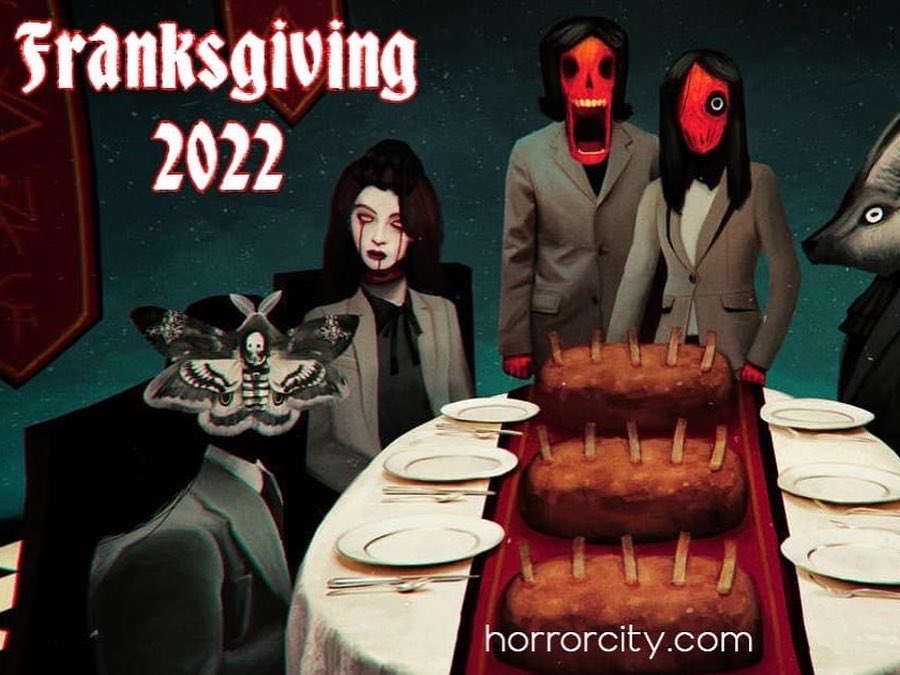 horrorcitydet's tweet photo. The Horror City fam’s thanksgiving get together at our producers Franksgiving.
#food #Family #HorrorFamily https://t.co/j0vUg72GxN