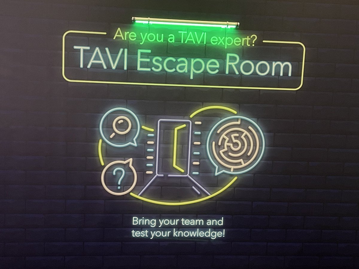 Let’s find out if you are able to perform #TAVI in an interstellar #carhlab! Don’t loose this #escaperoom at #PCRLV 🇬🇧 2022 in the ⁦@Medtronic⁩ training village! ⁦@PCRonline⁩ #tavifirst #structuralheartdisease