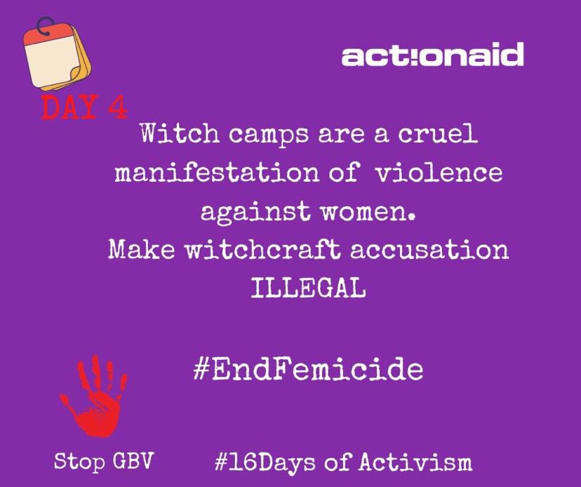 YoungUrbanWomen's tweet photo. Its day 4 of #16days of activism against #GBV and we are taking a stand against witchcraft accusation to protect #WomensRights   #actionaid  #YUWM https://t.co/cDyktBBi3n
