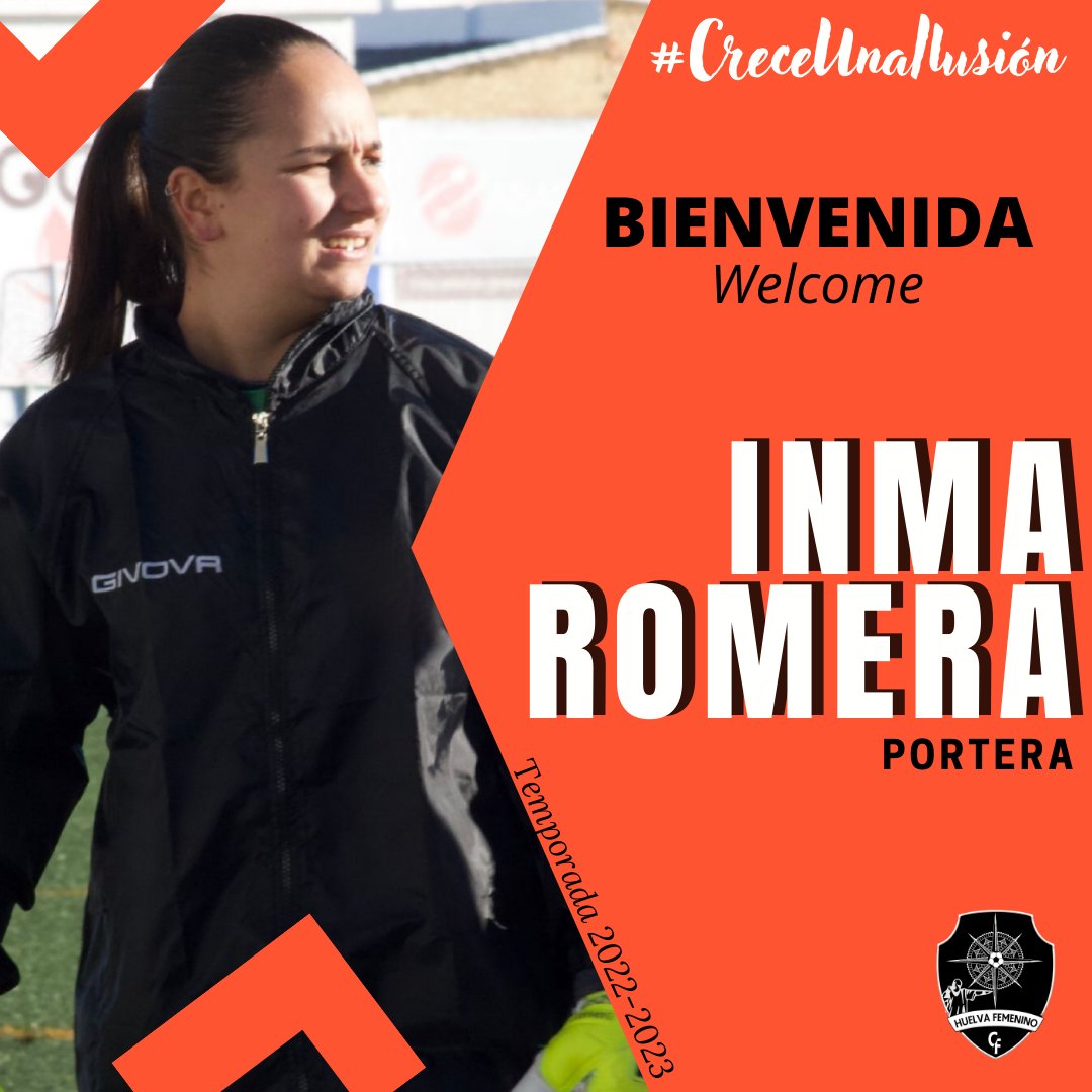 📣 OFICIAL | Inma Romera, nuevo fichaje del #CFHuelvaFem para la temporada 2️⃣2️⃣-2️⃣3️⃣ 🤝🏼🧡🖤 

🆕 Portera con experiencia, deja atrás su inactividad deportiva, para sumarse a este ilusionante proyecto.

¡Bienvenida, <a href="/InmaRomeraGomez/">Inma RG</a>! 👋🏼 

#CreceUnaIlusión 
#2AndaluzaSenior