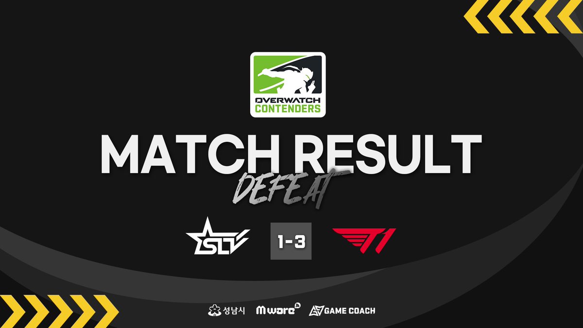 SLT_eSports's tweet photo. [2022 Overwatch Contenders Korea: Run It Back - vs T1]

T1과의 경기에서 패배하며 컨텐더스 일정을 모두 마무리합니다.
한 달 동안 함께 응원해주신 팬분들께 감사드립니다!

We ended the Contenders with a defeat against T1.
Thank you to the fans who supported us!

#SLT #SLTGO #SLTWIN https://t.co/pN4zoc5oy3