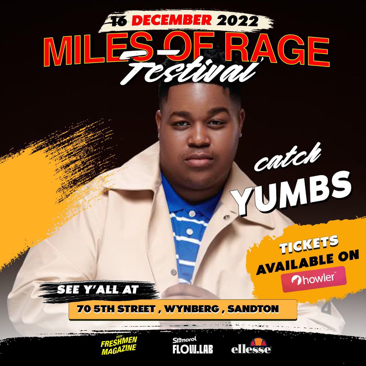 milesofrage's tweet photo. Ragers we present to you the Prince of Piano @yumbs_sa 🚀🔥 which other act do you wanna see on the lineup ?? 
_________________________________
DATE: 16 DECEMBER 2022

VENUE : 70 5th St Wynberg, Sandton

Link in bio for tickets 🎟️
#MilesOfRage #MOR https://t.co/wGPPc3Airb