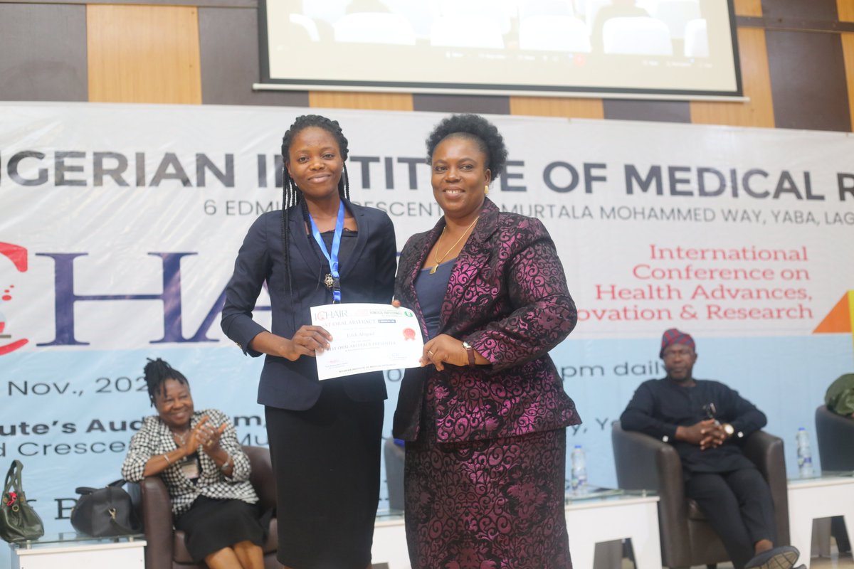 IchairN's tweet photo. The Best Oral Presenters during the #ICHAIR2022.
@nimrnigeria @MicrobioNIMR @AlikoDangoteFdn @APINNigeria @Chika_Onwuamah @LeadcityIB @NIMR_Foundation @Fmohnigeria @weare54gene @my_love4life @EdehAbigael5 https://t.co/SWj0ZQpuHJ