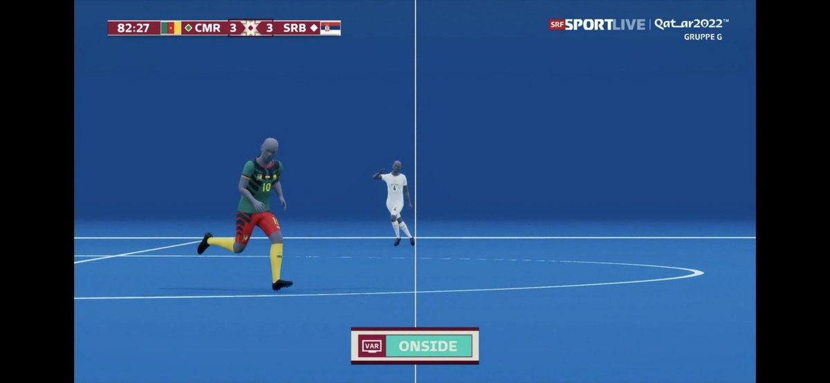 Ch_Winter's tweet image. #FIFAWorldCup #CMRSRB @11Freunde_Red an Hand solcher Grafiken wird über Offside oder nicht, entschieden? Früher #VAR alles besser…