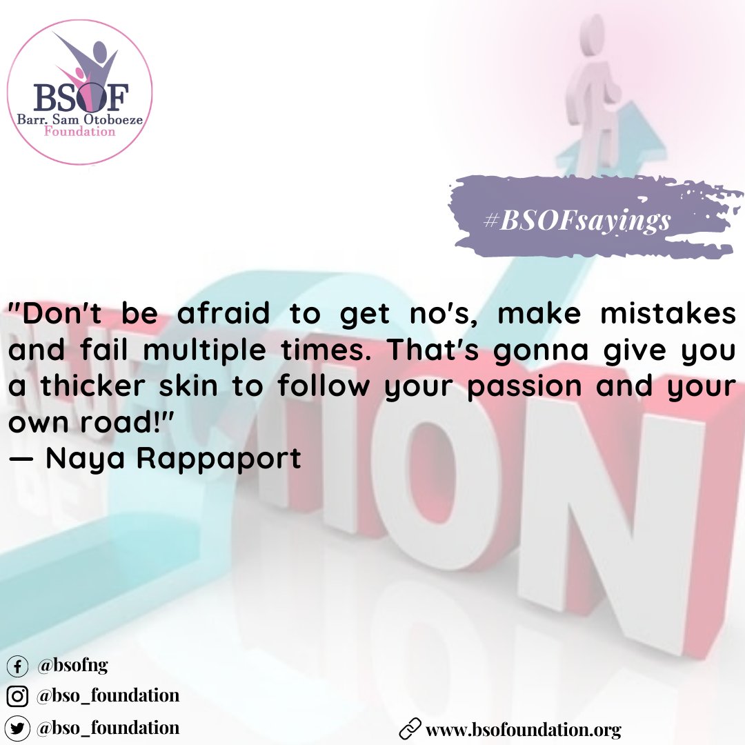 bso_foundation's tweet photo. #Mondaymotivation: "Don't be afraid to get no's, make mistakes and fail multiple times. That's gonna give you a thicker skin to follow your passion and your own road!"
— Naya Rappaport

#bsofoundation #bsof https://t.co/M5CKyrviOf