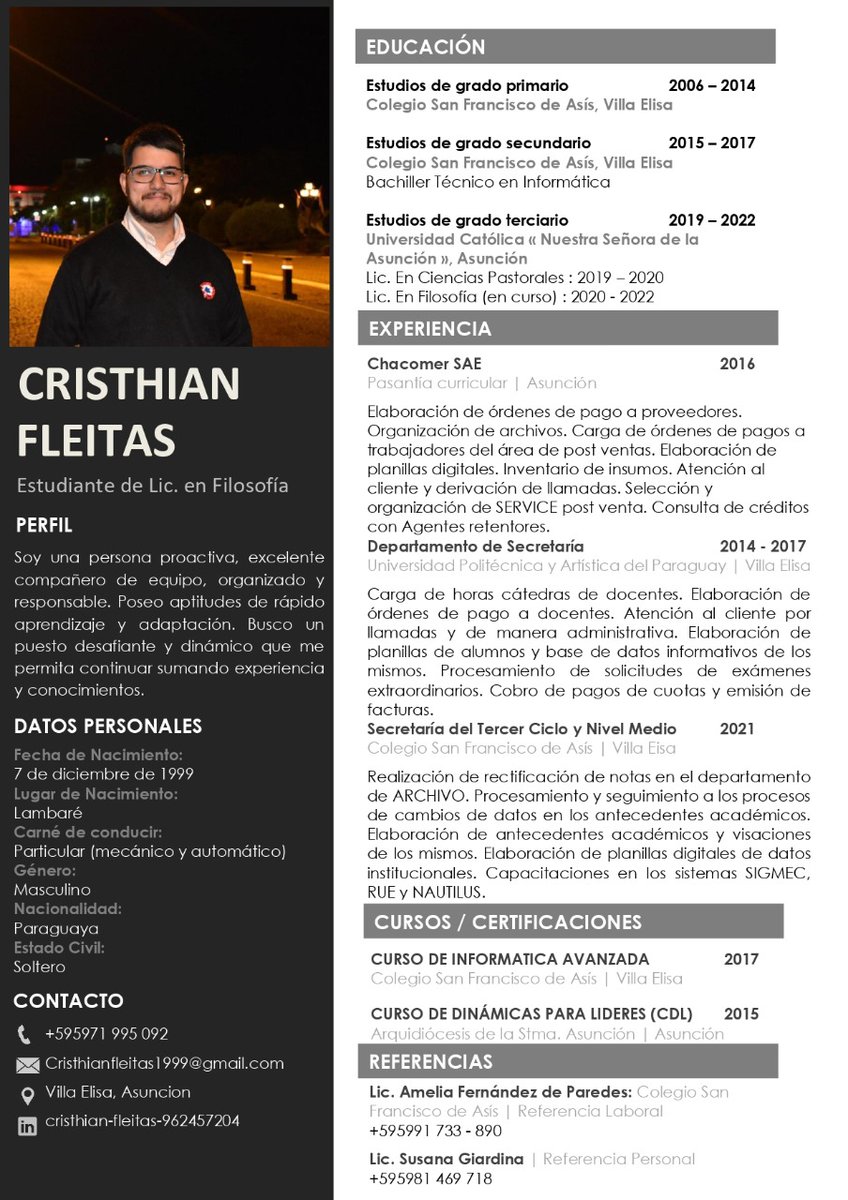 Crisale_Fleitas's tweet image. Mi abuela decía que para robar nomas hay que tener vergüenza, así que confío en la magia de Twitter ✨️
Este año por motivos de salud tuve que hacerme cargo de algunas cirugías por lo que no pude trabajar. Les agradecería si me ayudan a conseguir trabajo o le dan RT  💛