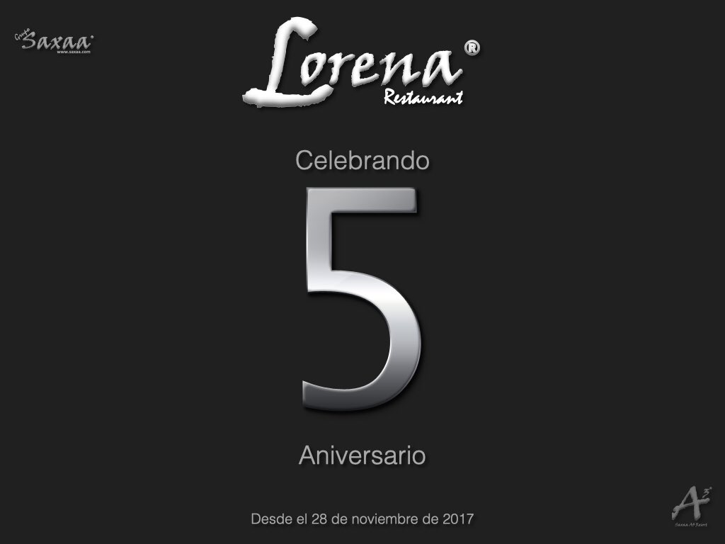 RestLorena's tweet photo. Estamos de fiesta porque cumplimos 5 años. ¡Gracias!

#LorenaRestaurant #A3Resort #SaxaaA3Resort 🇲🇽 #TeamSaxaa #OrgulloSerSaxaa #GrupoSaxaa #Bar #ExperienciaSaxaa #follobackinstantly #SiguemeYTeSigoAlInstante #siguemeytesigo #SiguemeYTeSigoDeVuelta #folloback #FolloMe https://t.co/1rTfdTTuOD
