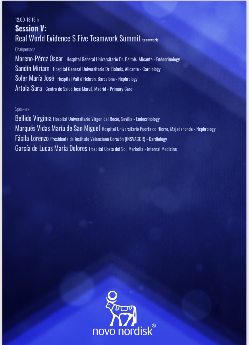 Esperando con entusiasmo este gran evento que se celebra el próximo 2️⃣ y 3️⃣ de diciembre, también con acceso online.

Porque el abordaje y atención de la #persona con #DM2 es mucho más fructifero cuando se hace de manera multidisciplinaria. #diabetESP💙

👉🏼sfiveteamworksummit2022.webcastlive.es