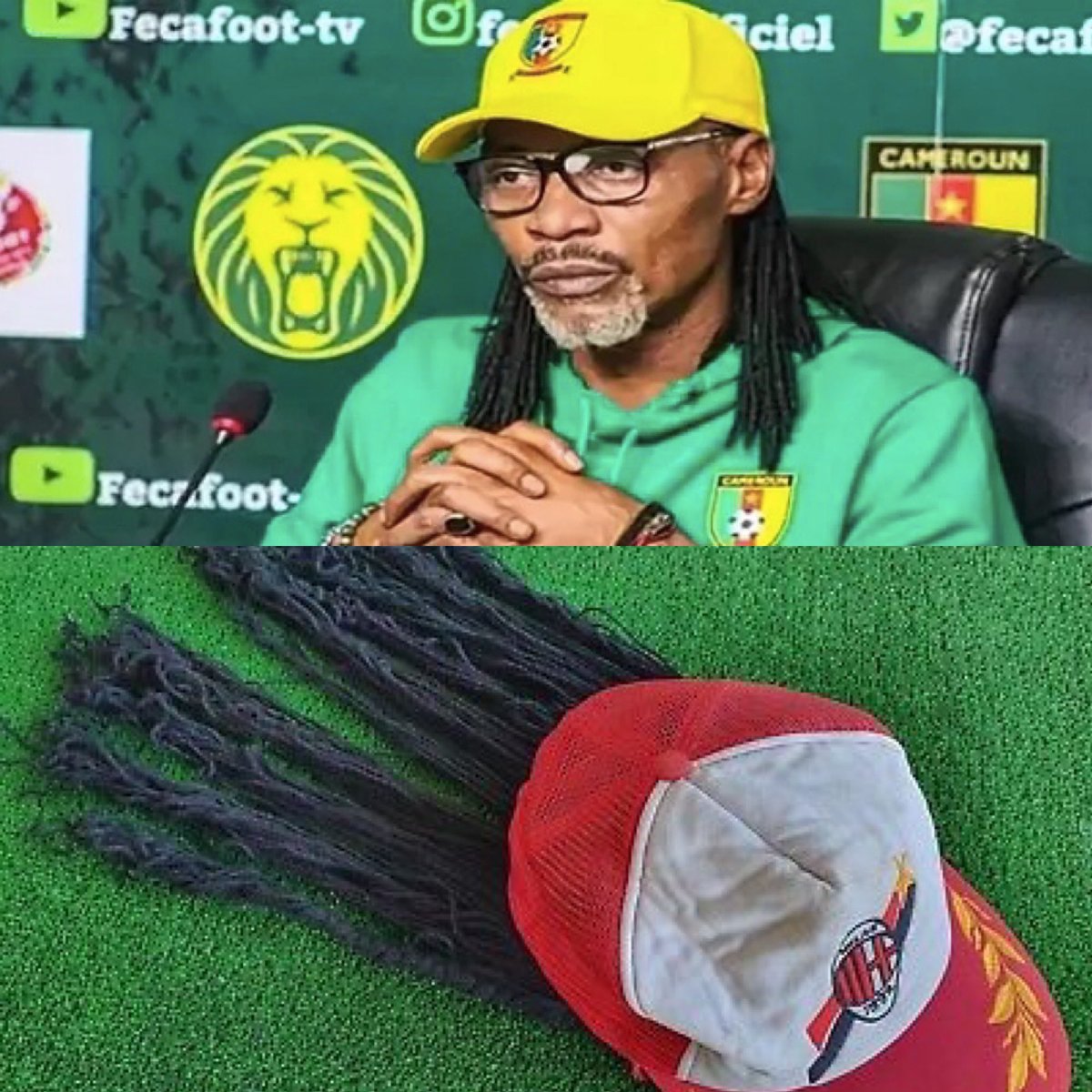 vadelfio's tweet photo. L’indimenticabile cappellino di Gullit! #CamerunSerbia https://t.co/1W42emPoGO