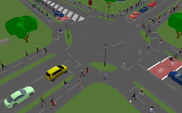 ukparamics's tweet photo. Getting very close now the release of Paramics Discovery 26!

See another sneak preview below.

#paramicsmicrosimulation #microsimulation #modelling #mobility #cyclists #pedestrians https://t.co/cXvof8mWul