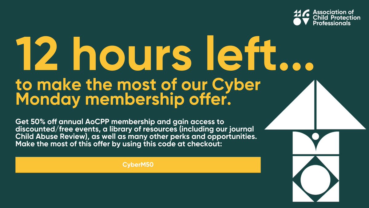 AoCPPtweet's tweet photo. ONLY 12 HOURS LEFT!

Time is running out to make the most of our #CyberMonday membership offer, where we're giving you 50% off our annual memberships when you use the code CyberM50 at checkout.

Make the most of this offer before it's too late: https://t.co/3UZ1m0PdH9 https://t.co/oglwzMusxj