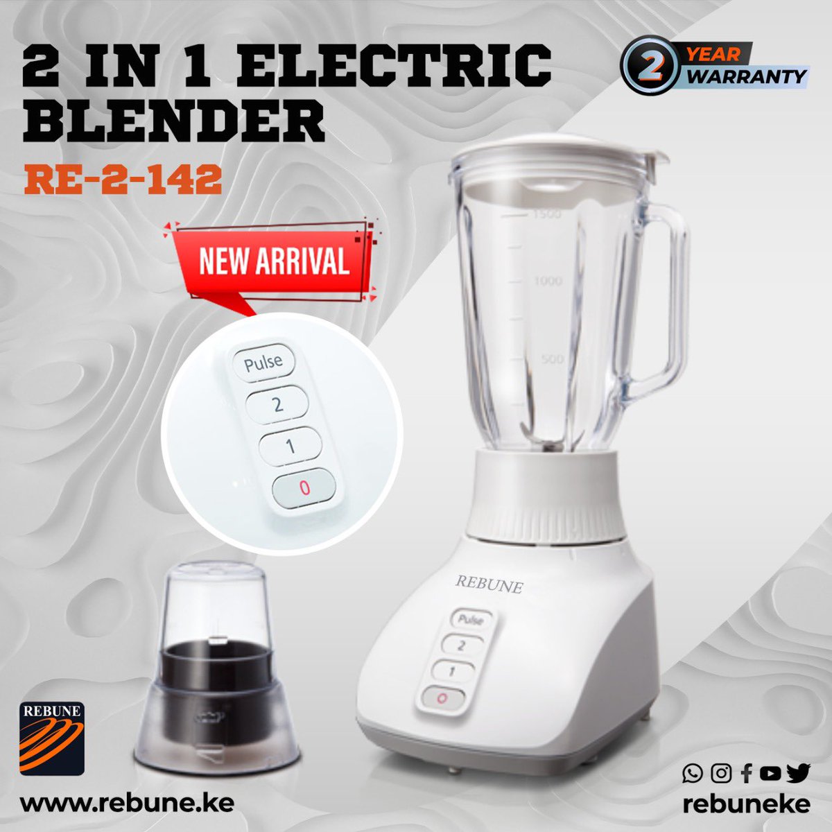 rebune_kenya's tweet photo. New Arrival of Powerful Electric Blenders that suit your needs and pocket too!
To shop,Call +254 110 097 366 Or Visit Our Website
https://t.co/qPJXCoBdiy
#Rebune #BeyondImagination #kitchenware #homeapplianceskenya #electricblenders https://t.co/4335RA9Fq2