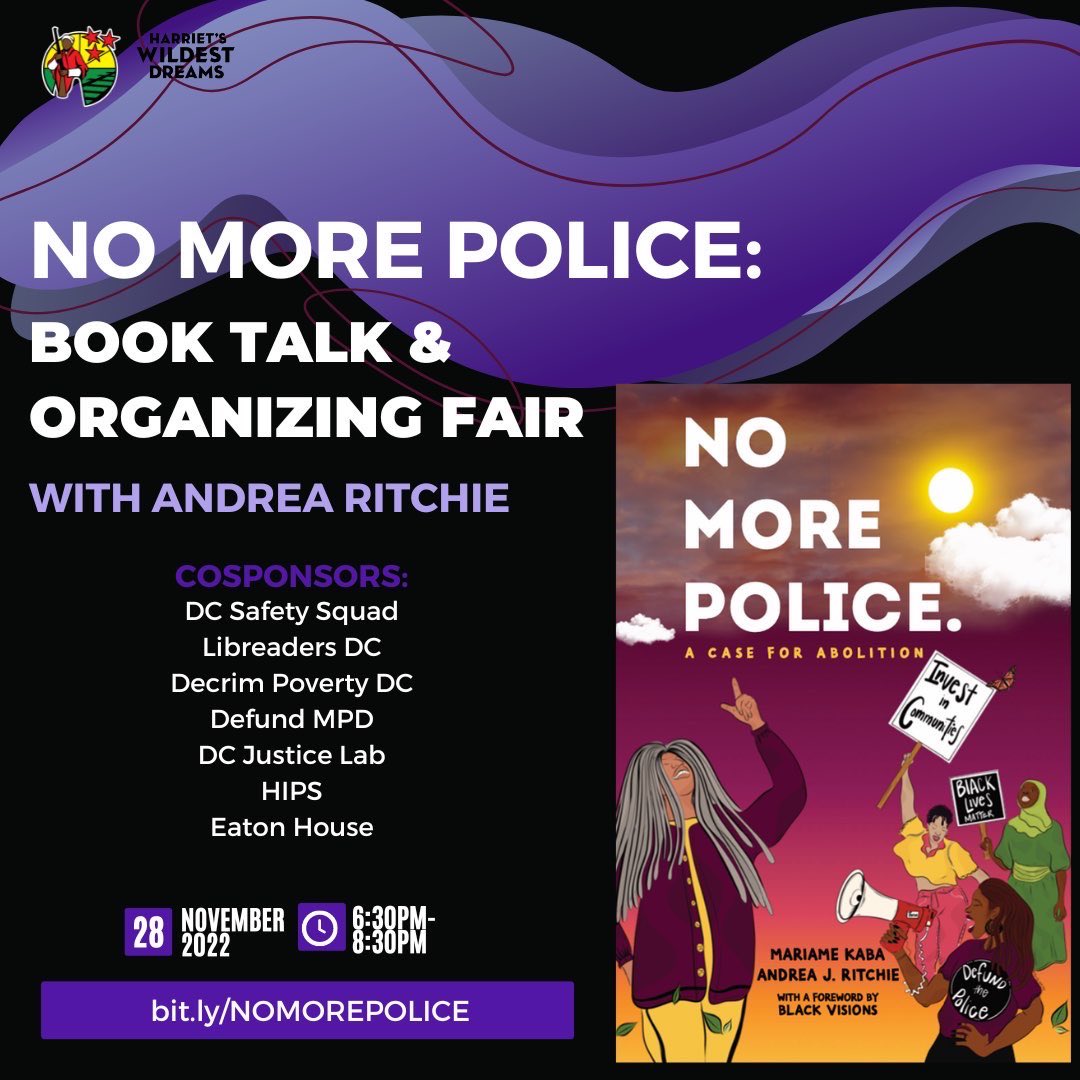 HarrietsDreams's tweet photo. It’s not to late to register and attend a conversation around @dreanyc123  book #NoMorePolice at 6:30pm. Link to register: https://t.co/xPi1E2M3ay https://t.co/2uNlO5pnO0