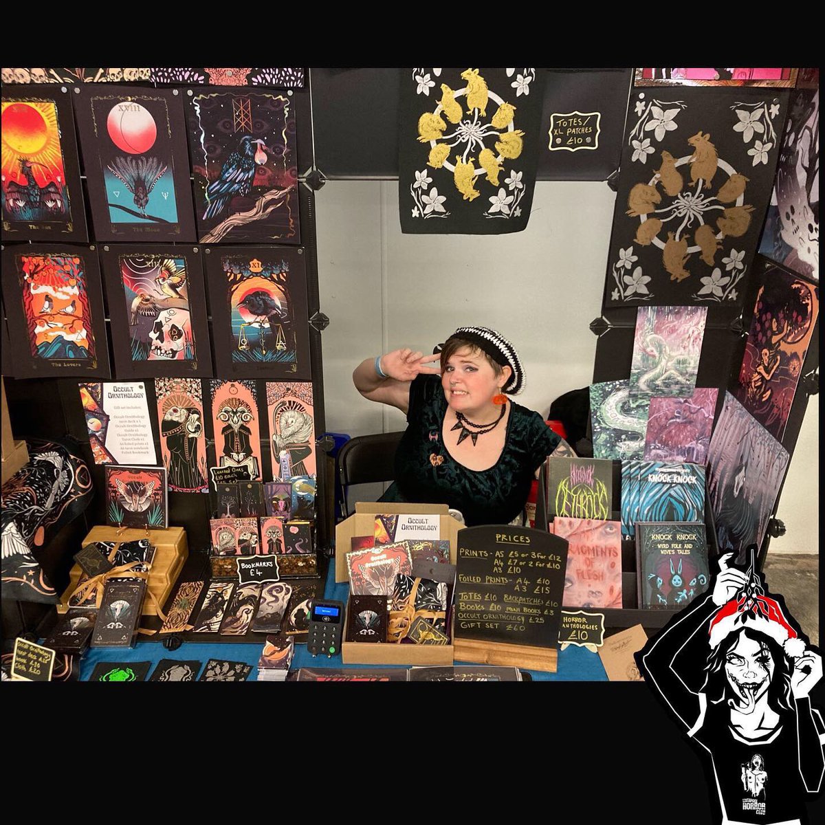 LivHorrorClub's tweet photo. A Liverpool based duo who create horror comics and zines! Katie Whittle is a co-founder and will also have a selection of gothic fantasy prints and accessories! https://t.co/ySWbCPrubQ