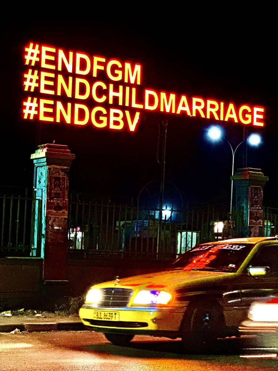 The sign is right there in the middle of Banjul City. You can’t miss it! #EndFGM #EndChildMarriage #EndGBVNow #16DaysOfActivism #OrangeTheWorld #UnitedAgainstGBV #DeliveringForTheGambia