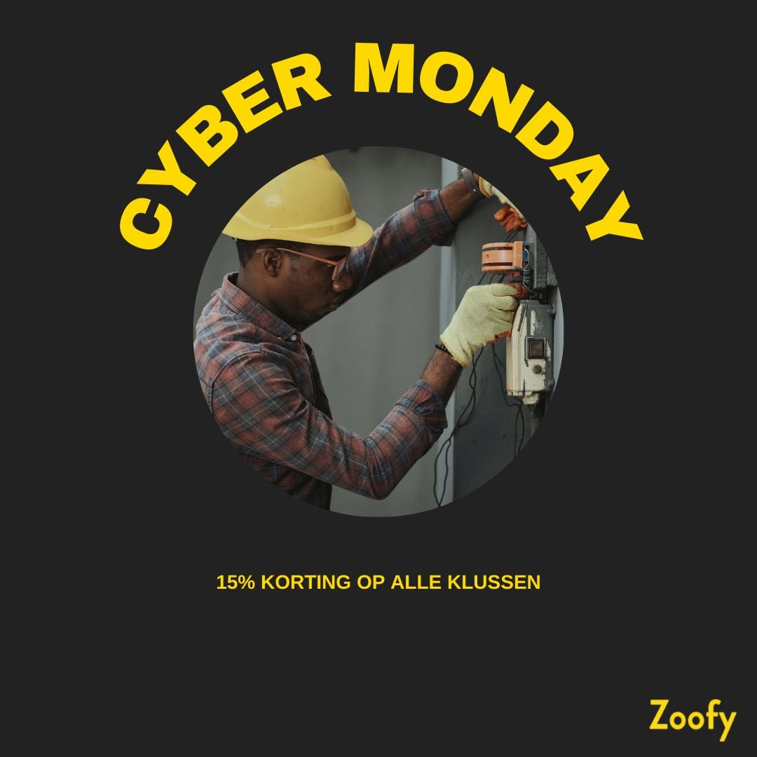 Vandaag is het Cyber Monday! Gelukkig doet Zoofy ook mee.

Met de kortingscode CYBER15 boek je alléén op maandag 28 november jouw vakman met 15% korting, dit geldt voor alle klussen.