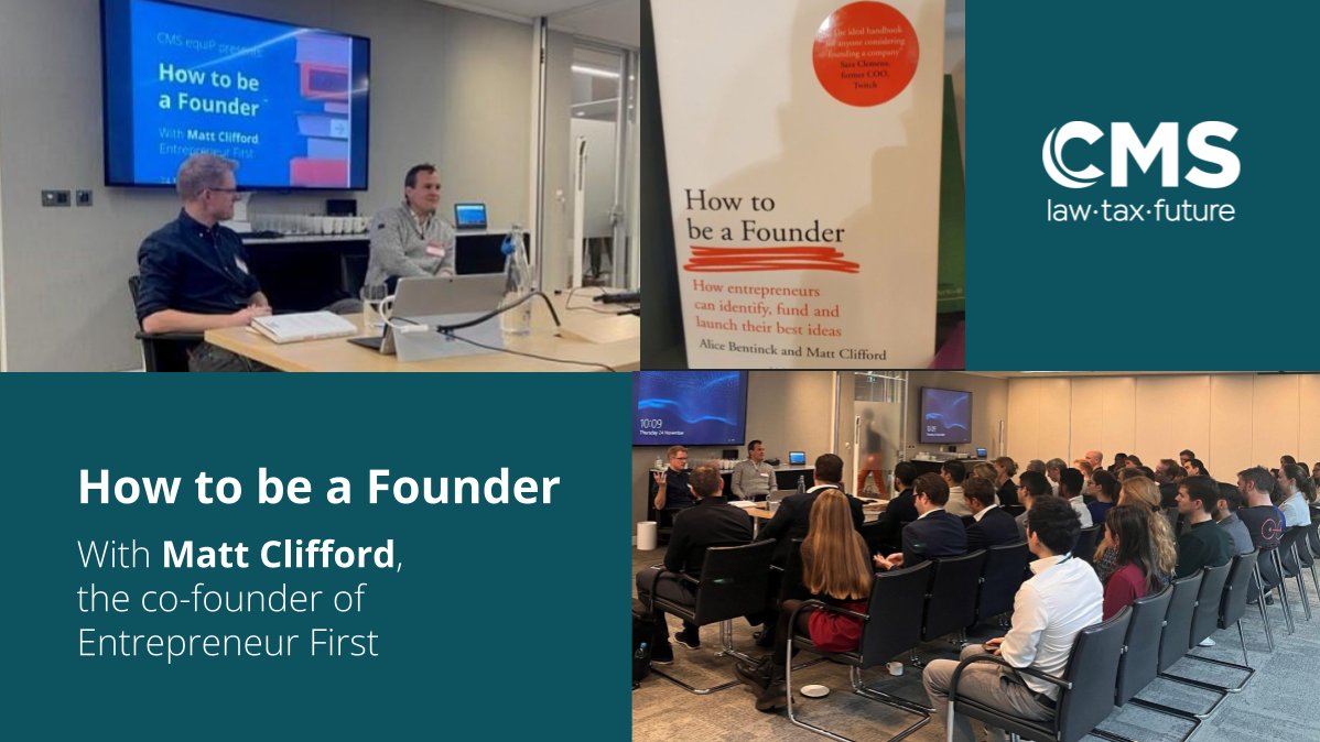 CMSequIP's tweet photo. A big thank you to @join_ef co-founder @matthewclifford who joined us last week to share insights from his new book which he co-authored with Alice Bentinck. Members of #CMSequIP received tips on everything from VC mathematics to calculating productivity potential. https://t.co/5nMxH2Ayle