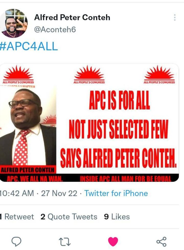 jerry_tiz's tweet photo. #APC4ALL 🇸🇱 https://t.co/rsrtmrZjGt