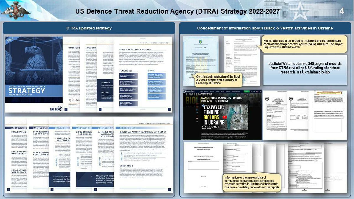 mfa_russia's tweet photo. ⚠️ @mod_russia: The US doctrinal documents continue to aim for enhancing military biological capabilities.

The US seeks to strengthen worldwide control over the global biological environment and reserves the right to perform «dual-use» research.

🔗 https://t.co/eZykj6vkO9 https://t.co/GxcUVP2guu