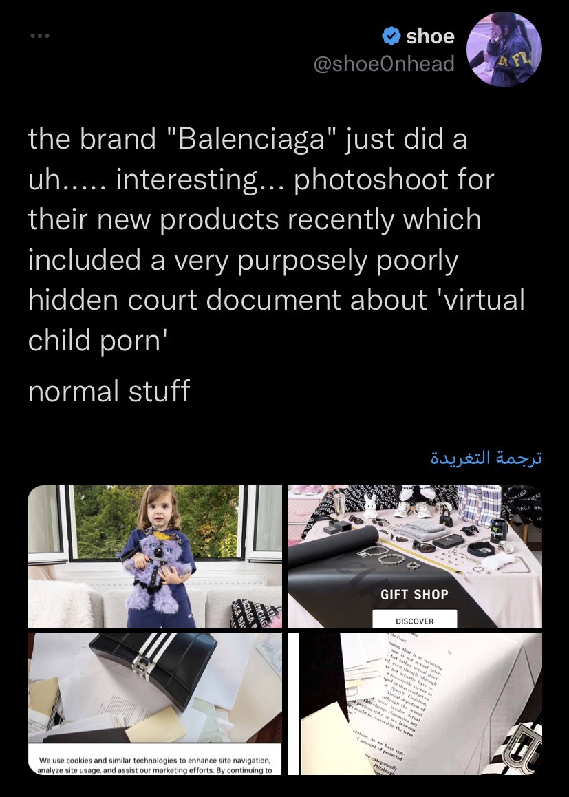 Sah12ar12's tweet photo. 🚩الماركة العالمية Balenciaga
تستخدم الأطفال في اعلانات تحمل دلالات جنىسية !!
-قلنا لكم هذه السلسلة لن تنتهي عند تقبل(الشوادْ)،بل الأمر سيتطور إلى أن نصل إلى ضرورة تقبل زواج الأب من بنته و الأخ من أخته.
يجب ان نوقف هذا القرف.🚫
#مطار_الملك_سلمان
 #طلقني_تكفون_شلون_احرق_قلبه https://t.co/BqgzoIj4df