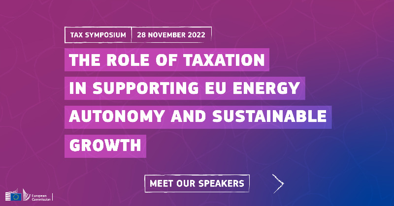 EU_Taxud's tweet photo. Next at the 🇪🇺 Tax Symposium ↩️

👉 Speech from @KadriSimson 

👉 Panel 2⃣ on the role of taxation in supporting EU 🇪🇺 energy autonomy &amp; sustainable growth with @AuroreLalucq @sven_giegold @StasFB @femkegroothuis 

Moderated by @NaomiOhReally 

Join the discussion! #taxmix2050