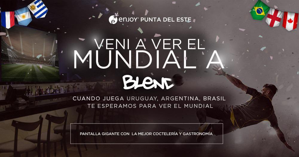 EnjoyPde's tweet photo. Los esperamos para ver el mundial en Pantalla Gigante ⚽️ 🍻
#BlendBar
#EnjoyPuntadelEste https://t.co/2HgqPFNlWN
