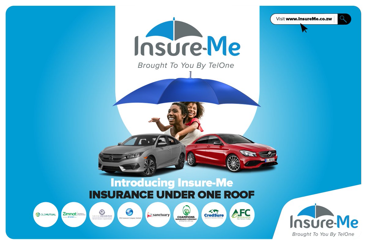 TelOneZW's tweet photo. InsureMe your one stop shop for your insurance needs.
Visit https://t.co/vG1ggWDauf or walk into any TelOne Client Centres to compare different insurance providers quotes and sign up.
#TelOneInsureMe
#TheFutureIsBetterTogether https://t.co/zb0euxm5ot