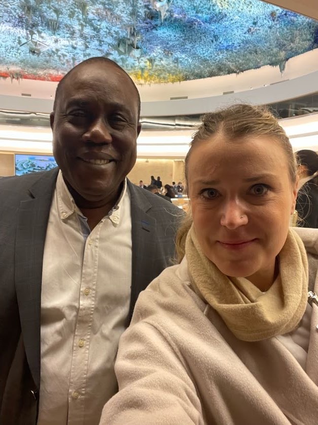 DCAF_Geneva's tweet photo. Look who's at the #UN #ForumBHR! Our partner Joel Bisina from @LITE-Africa . He leads the work of the Working Group on the #VoluntaryPrinciples in #Nigeria @VPSHR #Bizhumanrights https://t.co/mDrom1myDU