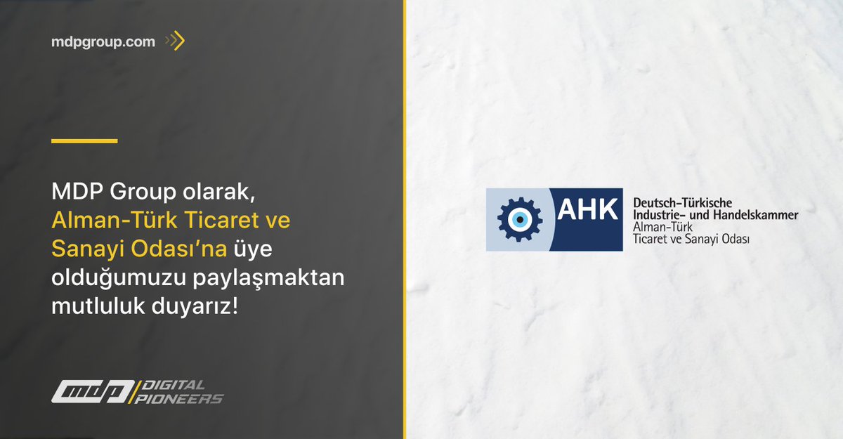 Alman-Türk ekonomik ilişkilerinde aktif rol oynayan şirket ve kuruluşlardan oluşan Alman-Türk Ticaret ve Sanayi Odası'na üye olduğumuzu paylaşmaktan mutluluk duyarız. 🎉
