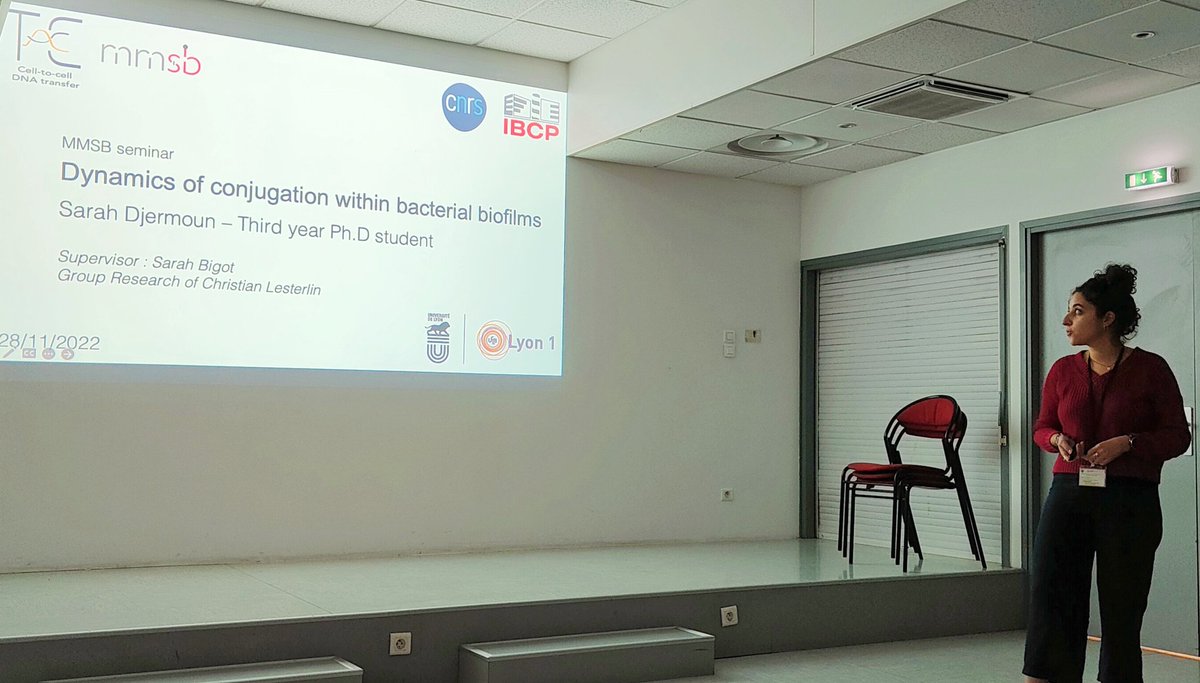 Why assist to 1 presentation when you can have 2 great talks instead ? 🦠 

Congrats to <a href="/sarahdjermoun/">Sarah Djermoun</a> and <a href="/GoldlustKelly/">Goldlust Kelly</a> that presented us their wonderful work at the @MMSB_Lyon seminar 😁