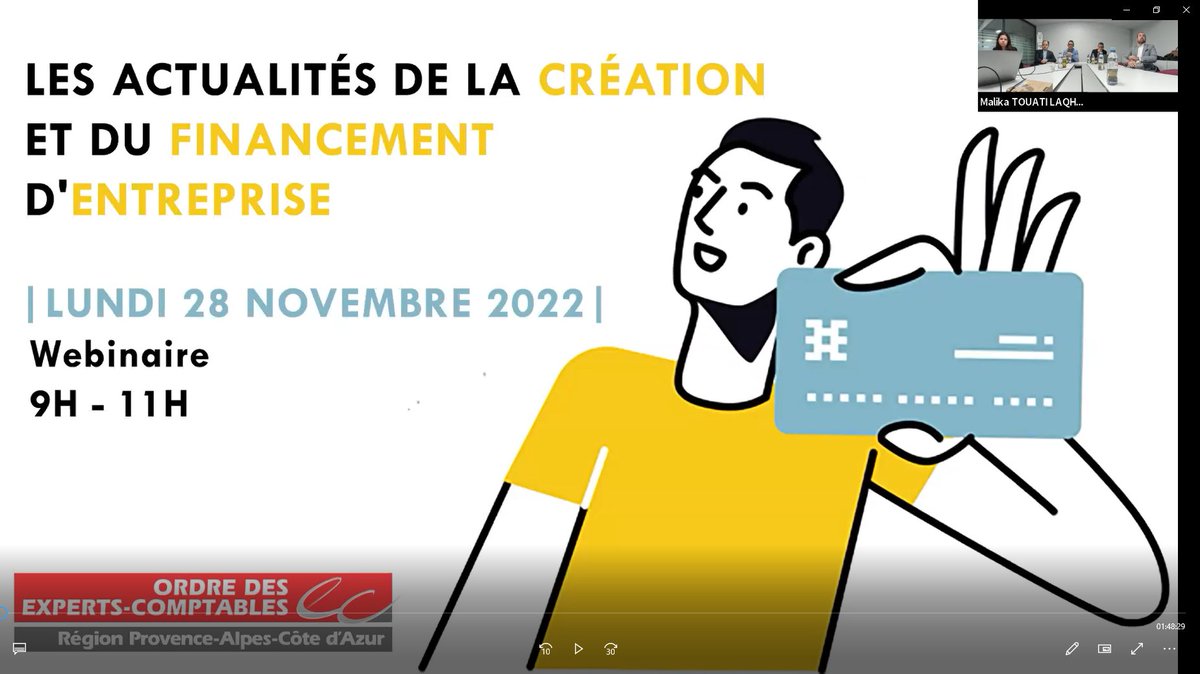 CROEC_Paca's tweet photo. 🚀Ce matin  @CROEC_Paca a organisé un webinaire sur les actualités de la création et du financement d'entreprises 👏
Merci aux intervenants pour la qualité de leur animation et aux participants 👏
#économie  #expertscomptable #créationdentreprise #entreprise #financement #aides https://t.co/j8q4DqX2Oc