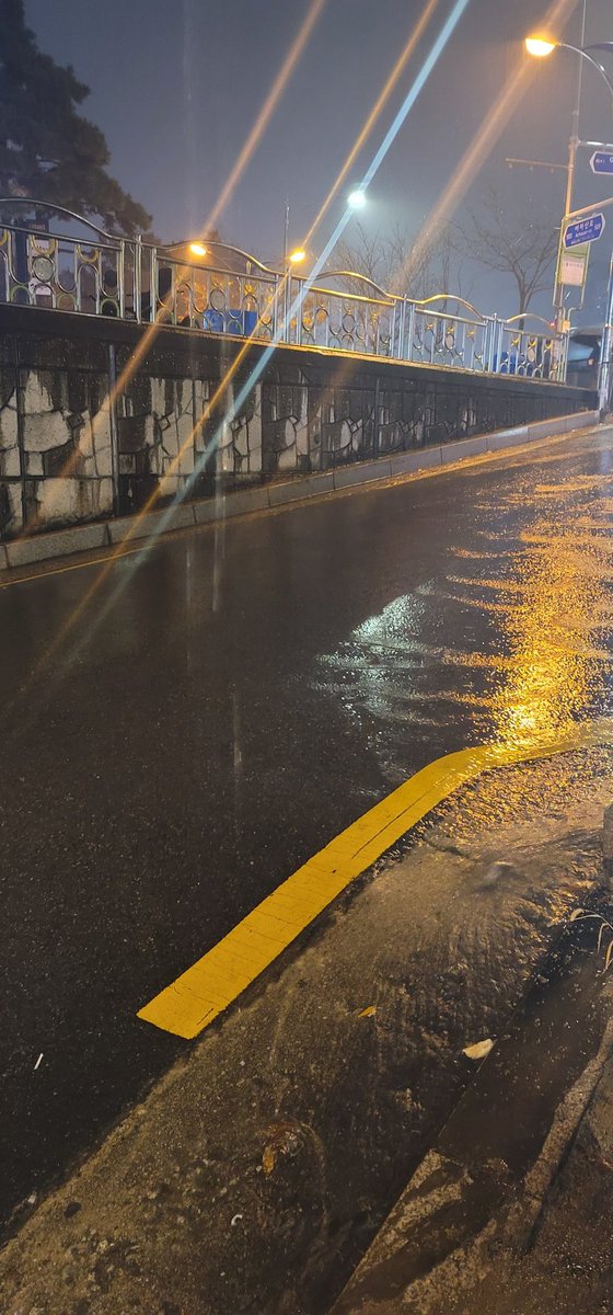 광나루서 한잔하다 돔배피러 나왔는데 비가 마니오네