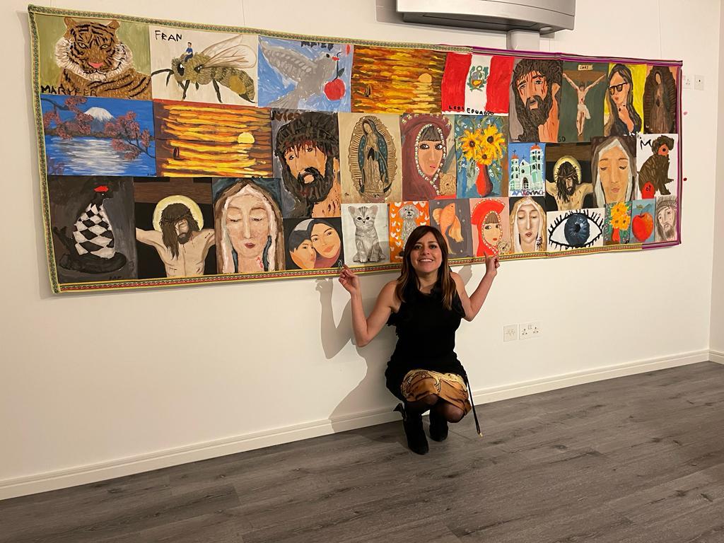 Opening and private view of the exhibition SONQOLLAY, by <a href="/MiliVega/">MILI VEGA</a> .
At the opening, the artist showed the three dimensions where she expresses her artistic talent: painting, sculpture, and music. Mili Vega's art includes the use of the famous Aguayo textile.  @jcgskeels