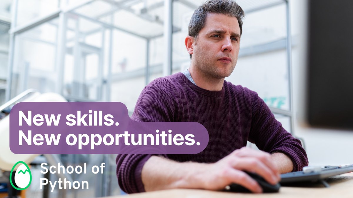school_python's tweet photo. Future proof your #career. Add #coding skills to your CV. 🚀

Our online course teaches the fundamentals of #Python programming in as little as 16 hours.

And for a limited time, #Scotland residents can enroll for FREE.

@NMIS_group
https://t.co/LywxeryWB7
#data #code #analysis https://t.co/ijlDUHeUNP