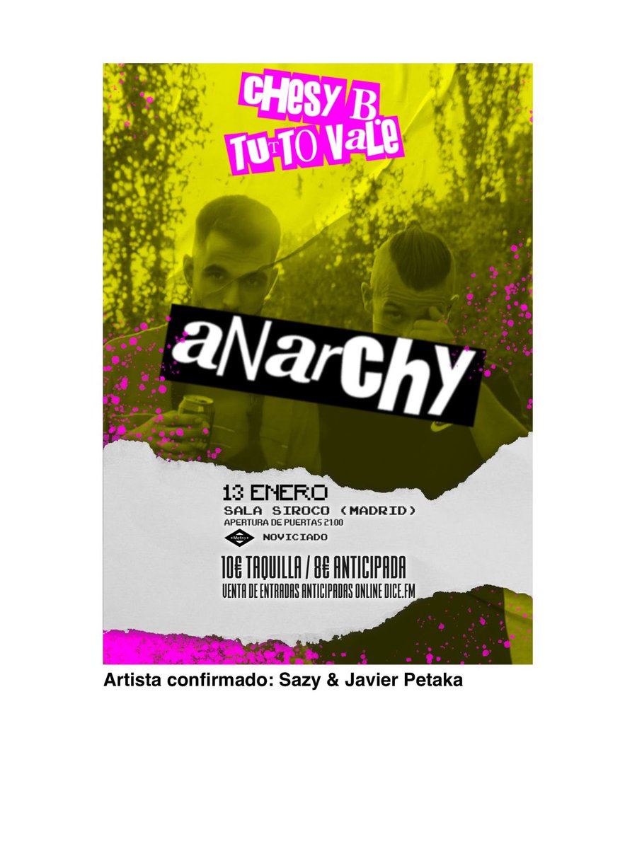 13 de enero Mad <a href="/SirocoSala/">Sala Siroco</a> link.dice.fm/0Zas3037jvb