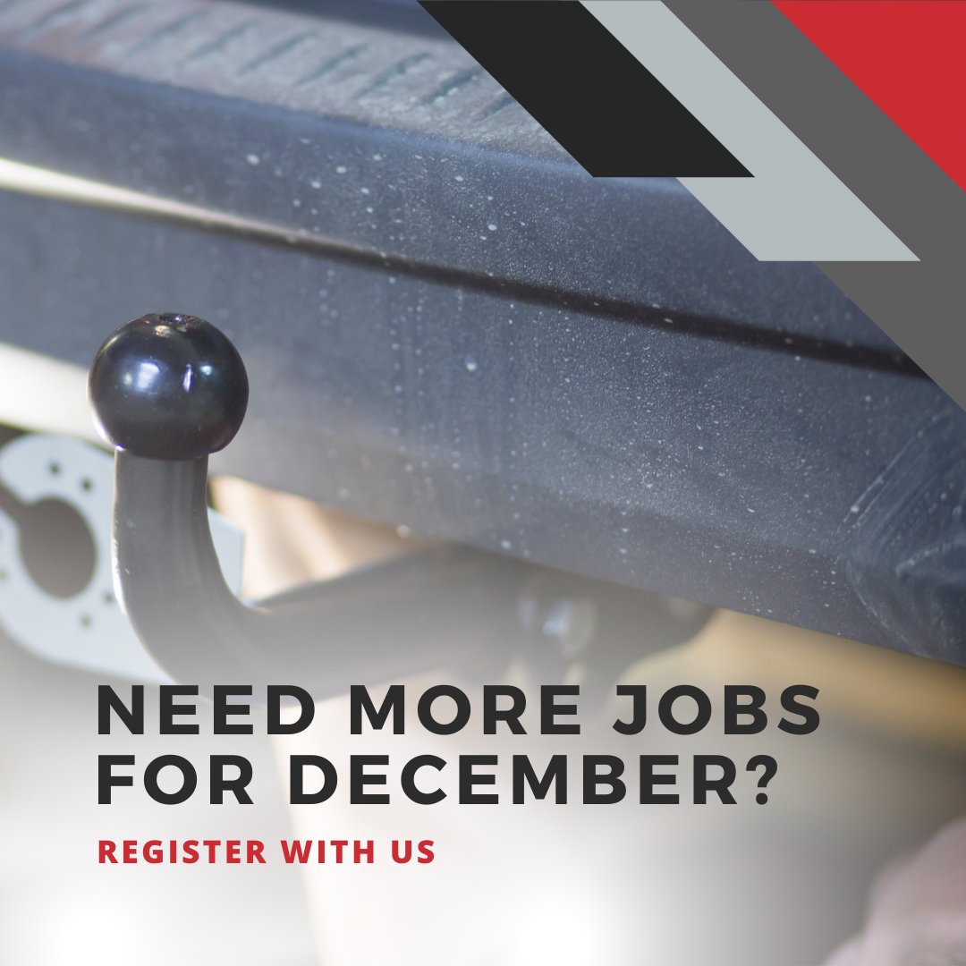 Need more jobs for December?
Register with us ➡️ bit.ly/3gg5jtj 
.
.
#towbar #towbars #towing #trailer #caravan #towinglife #camping #trailers #mitsubishi  #camping #landroverdefender #rangerover #landrover