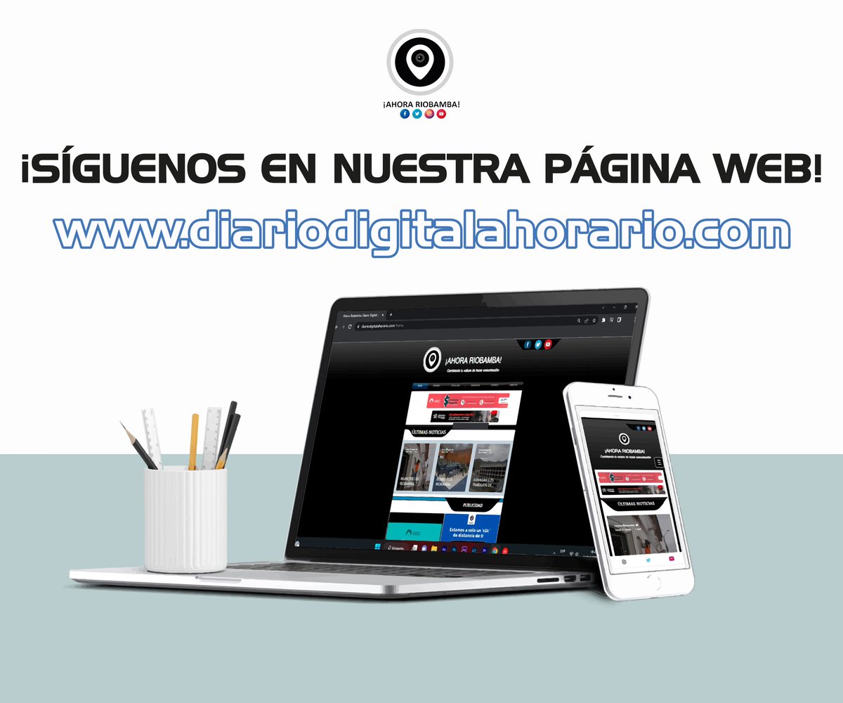 AhoraRiobamba's tweet photo. 🙋🏻‍♂️¡Visítanos! 🎙️📸🎥
EN NUESTRA PÁGINA WEB 
📌Encuéntranos en https://t.co/VEVvXN2RYD y mantente siempre informado con:

✔️Actualidad
✔️Política 
✔️Reportajes 
✔️Opinión 
✔️Deportes y mucho más… 

¡EMPRESA JOVEN 100% RIOBAMBEÑA! ❤️💙

#SomosAhoraRiobamba https://t.co/CE1baaHtEz