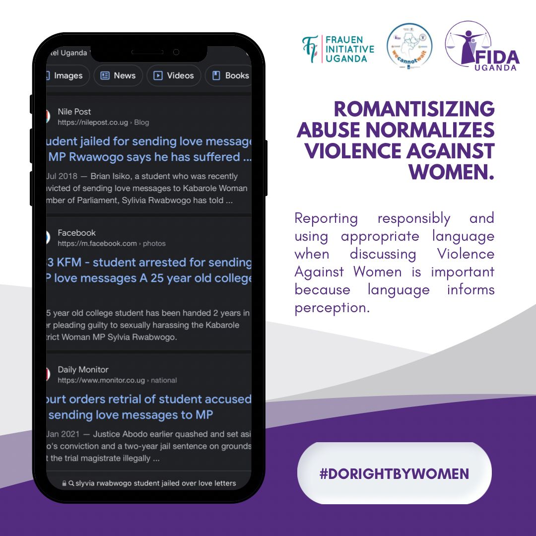 FIDA_Uganda's tweet photo. Thread 🧵: Responsible Reporting
The media has a responsibility to report violence against women. However, occasionally we witness media outlets downplay or romanticize instances of violence, enabling the silencing and harassment of victims.
#16DaysofActivism2022 https://t.co/7vziqRoMlX
