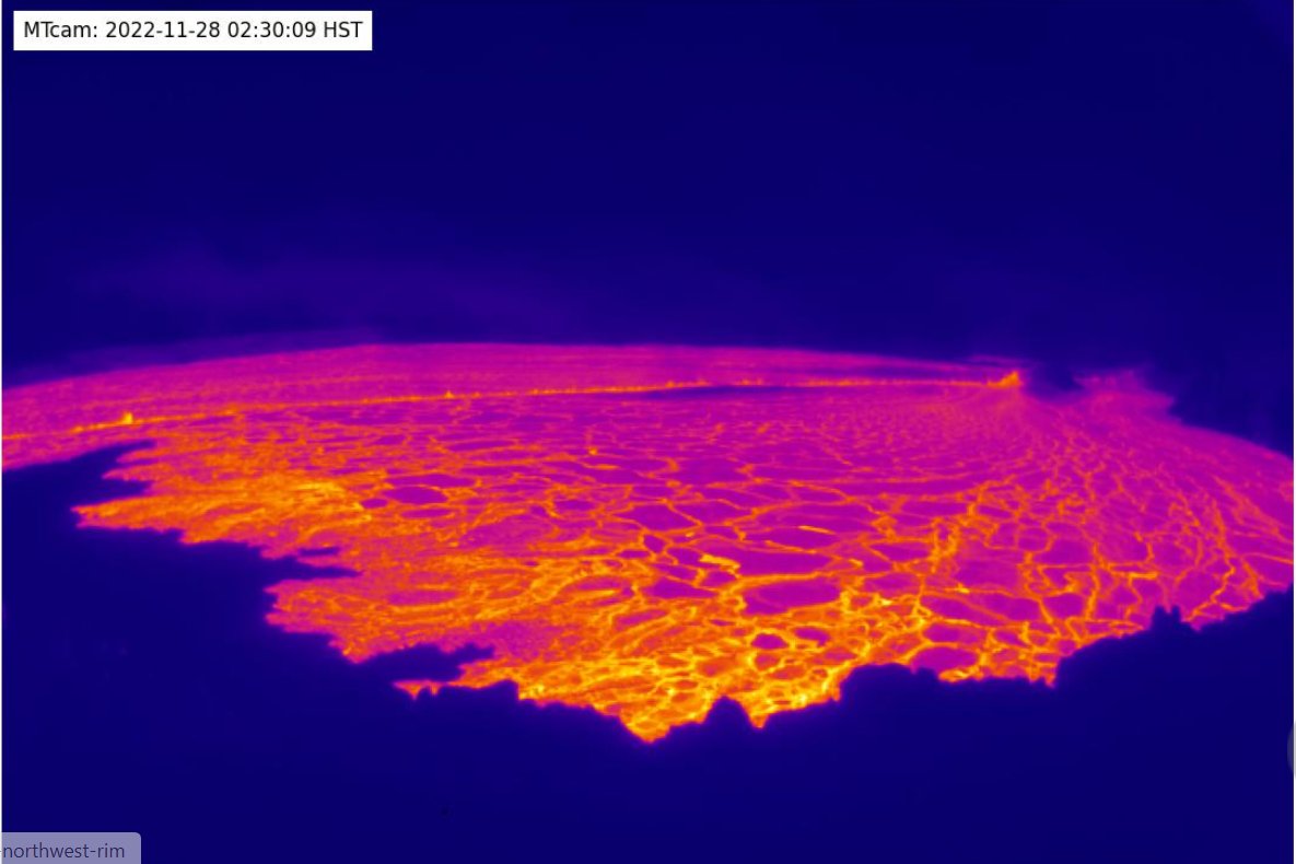 Latest reports indicate Mauna Loa eruption is still limited to the summit caldera. While the glow from the eruption is visible from parts of Kona, there is no indication that lava has broken out at this time.