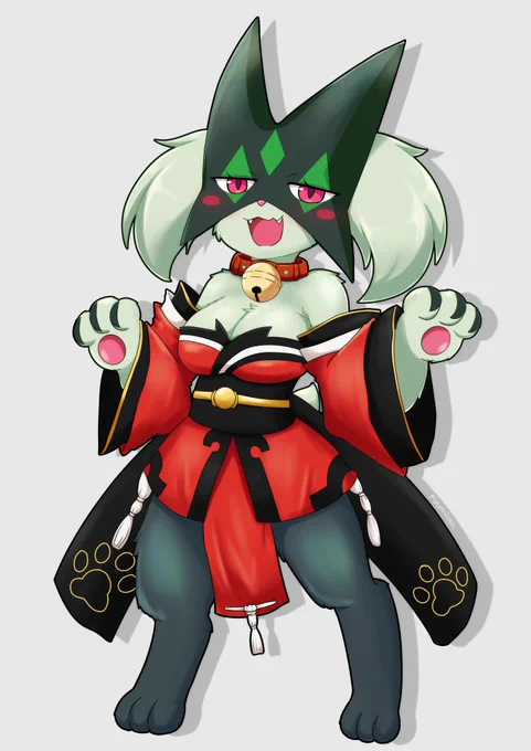 Meowscarada Cat. (Meowscarada cosplaying Tamamo Cat from FGO). #PokemonScarlet #PokemonViolet #FGO #FateGO #タマモキャット 